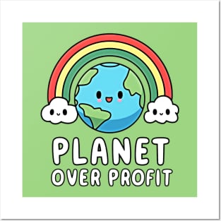 Planet Over Profit,Earth day design Posters and Art